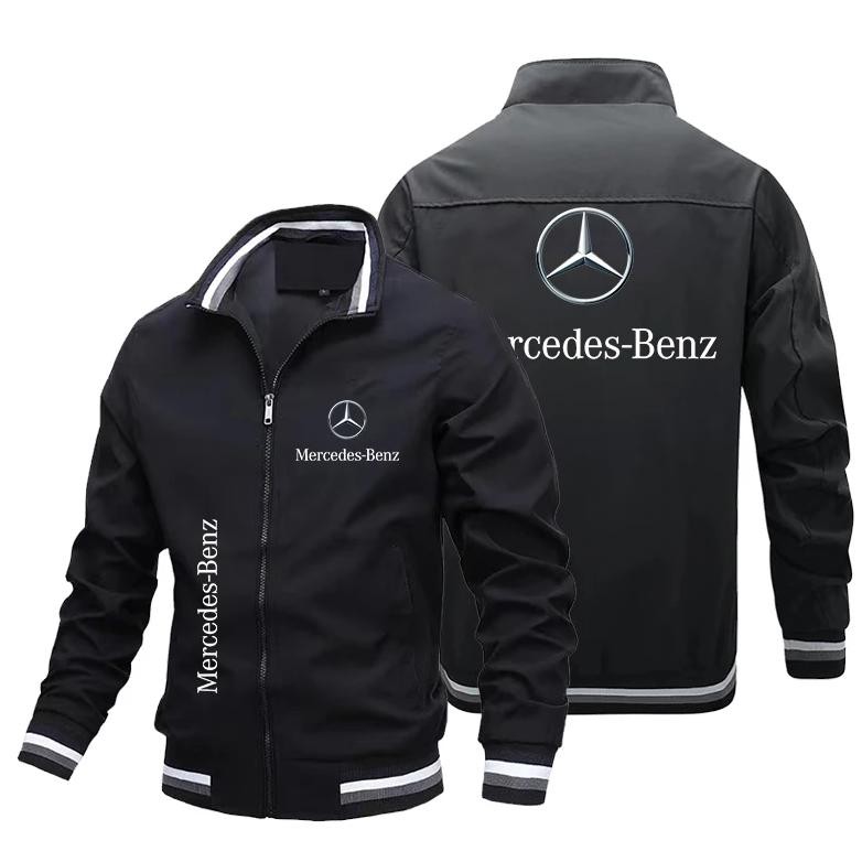 Motorcycle Racing Mercedes-Benz Logo Print Jacket Casual Sweatshirt Outdoor Sport Racing Jacket Cust