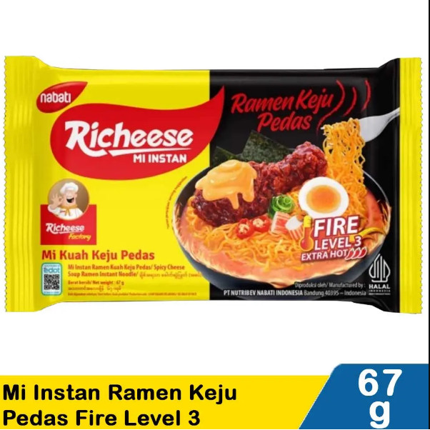 

Mie Richeese Ramen Keju Pedas Original Asli