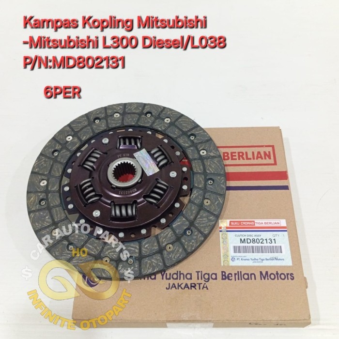Plat Kampas Kopling Mitsubishi L300 Diesel Md802131 Asli Ktb Garansi