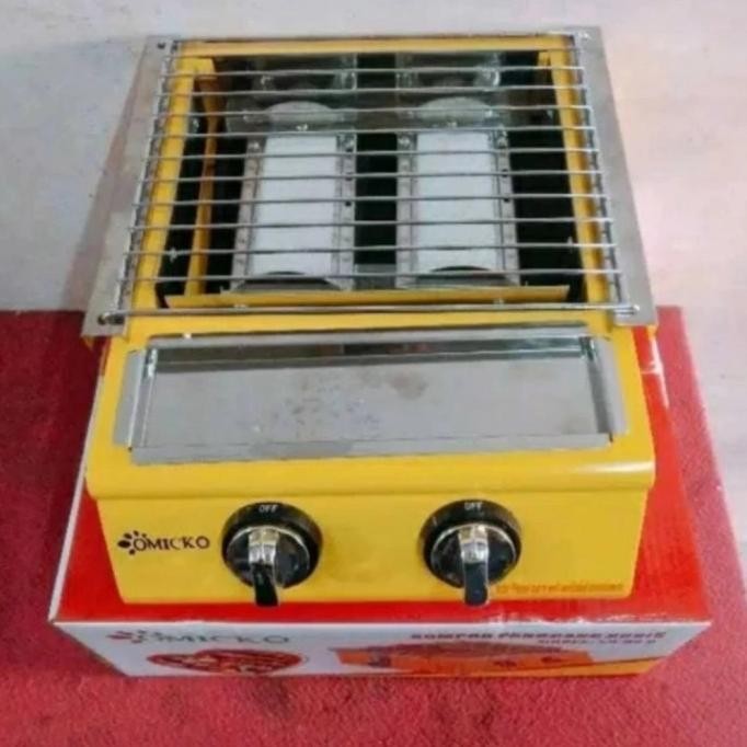 Kompor Pemanggang 2 Tungku Omicko / Kompor Panggang 2 tungku