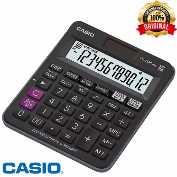 

BEBAS ONGKIR - Kalkulator Meja CASIO MJ-120D Plus-BK Check & Correct Calculator