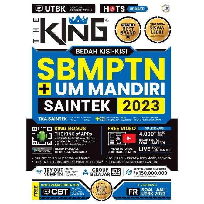 

PRODUK TERBATAS BUKU BEST SELLER THE KING SBMPTN + UM MANDIRI SAINTEK 2022 - .!