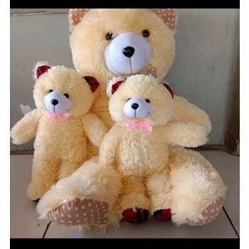 Bantal & Boneka Lucu Paket boneka teddy bear jumbo 70cm beranak 2 1 besar 2 kecil