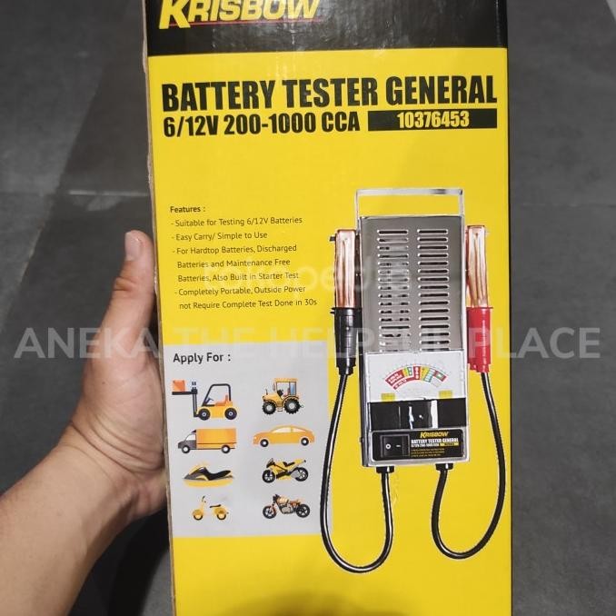 Krisbow tester baterai / tester accu / tester aki