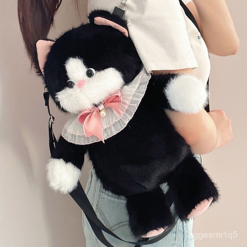 Tas Premium Model Kucing/Tas Ransel Backpack Boneka Kucing Tas Bulu Korean Style INS bisa COD Gift D