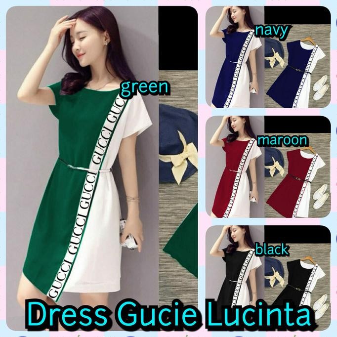 BVF TERBARU IMLEK 2020 NATAL BAJU CEWEK Dress Brukat Poppy Maroon 75USE