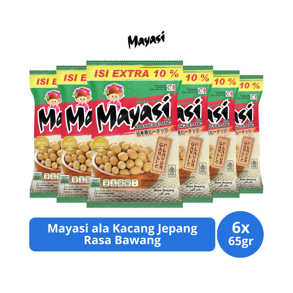 

Mayasi ala Kacang Jepang Rasa Bawang 65gr x 6 pcs