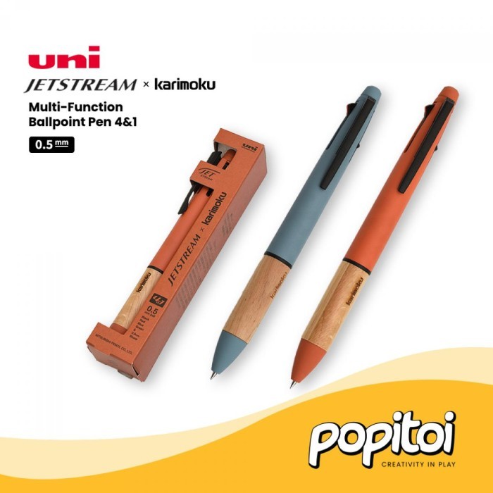 

Uniball Jetstream x Karimoku MSXE5-KF Multi Function Ballpoint Pen 4&1 4S 0.5 mm UNI Pulpen Bolpen