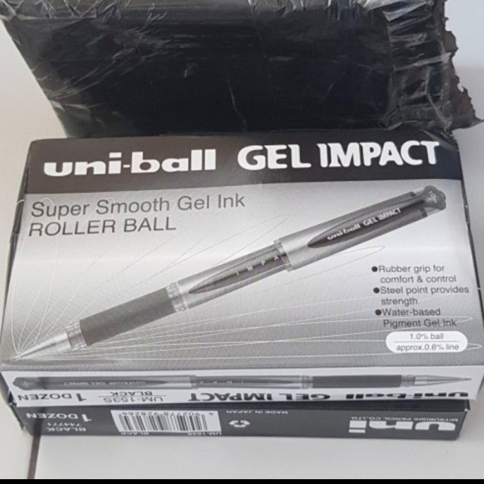 

pulpen gel uniball impact 1.0 um 153s pen uni ball gel impact 12pen