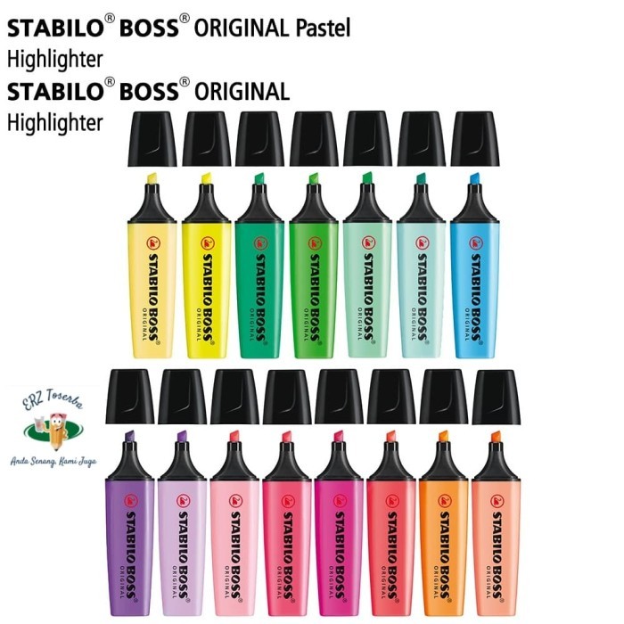 

TERBARU STABILO Set 15 - All BOSS Original Pastel - Pen Marker Highlighter