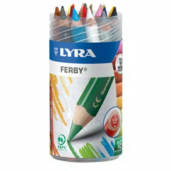 

TERBARU Lyra Ferby Color Pencil 18 - Tube Case - Pensil Warna Jumbo