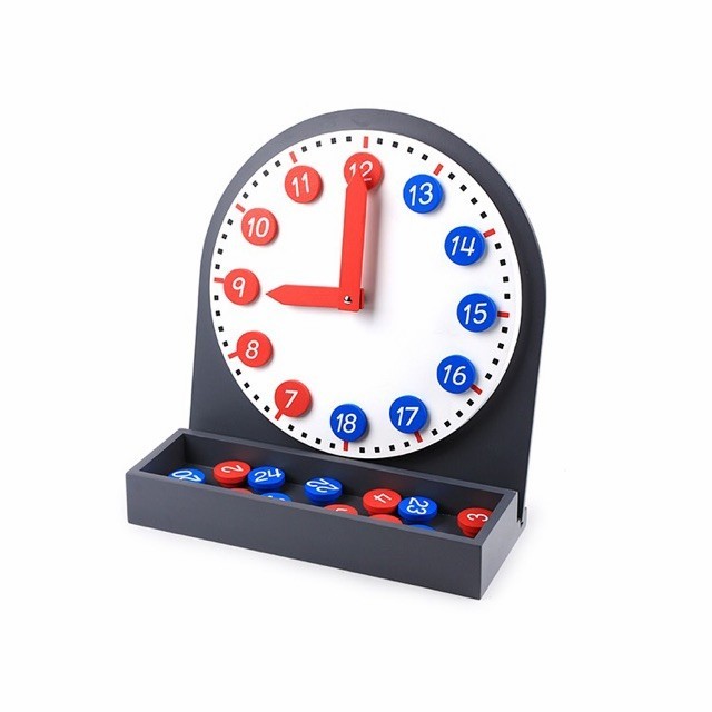 

TERBARU Montessori Moveable Clock with cards