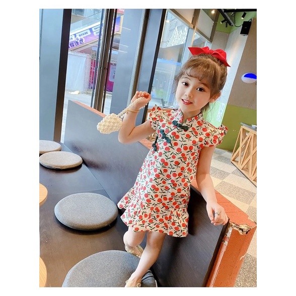 Set Midi Dress Kid Baju Imlek Model Terbaru Dress Tahun Baru Imlej Mididress Shanghai Maxy Brokat Mi