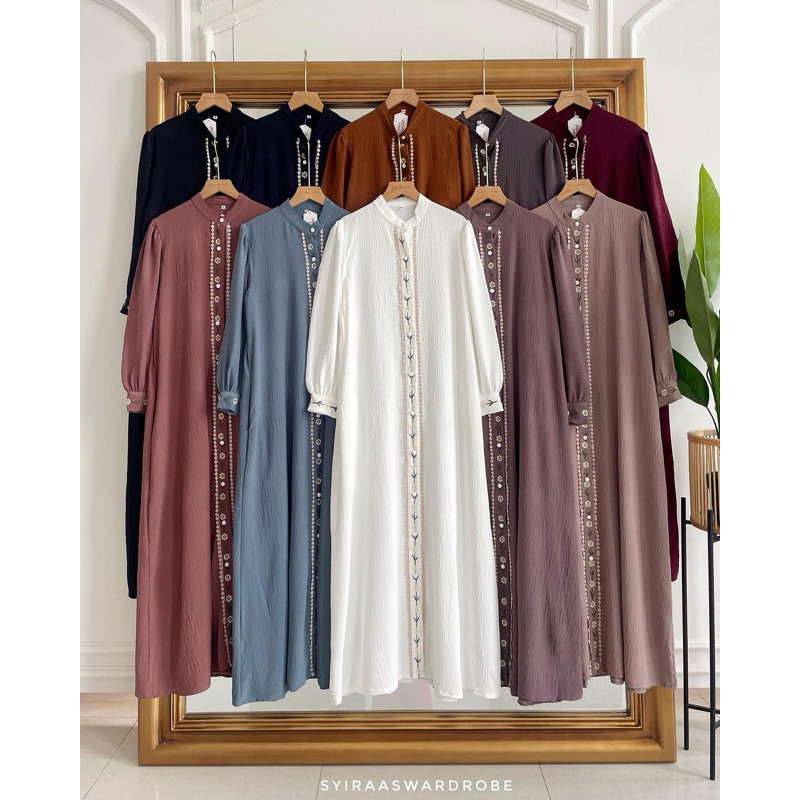 Gamiss Juba Lengan Panjang Simpel Elegan Baju Muslim Gamis Lebaran Games Ibu Ibu Cewek Cantik Gmis P