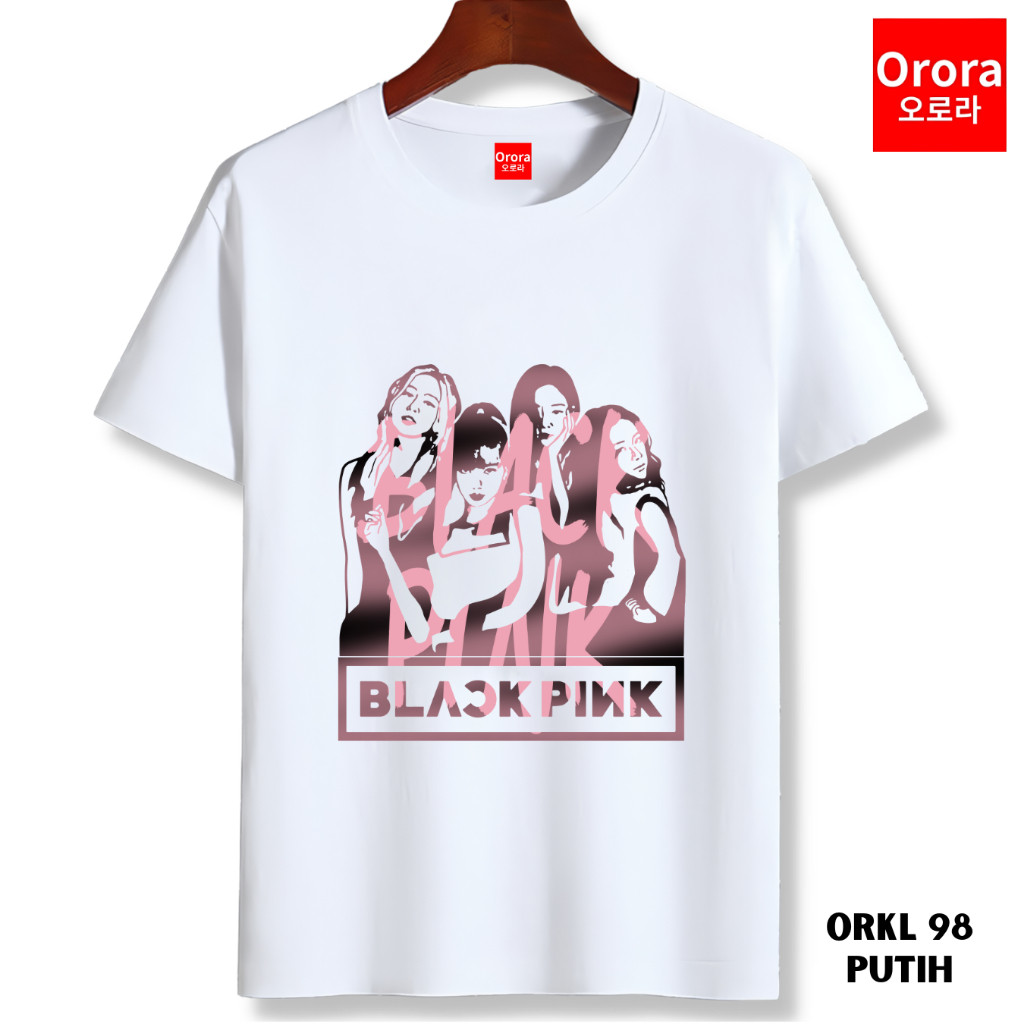 Orora Kaos Wanita Korea Pink Girl Band - Baju Atasan Sablon High Quality Pria Wanita Ukuran S M L XL