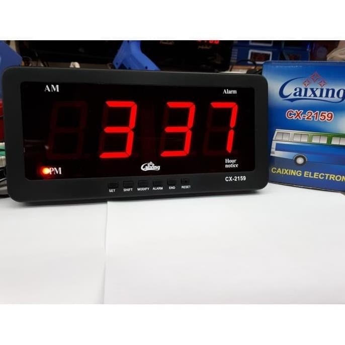 JAM CLOCK DIGITAL FOR MEJA DINDING MOBIL BUS TRUK INPUT 220V & 12V BS76