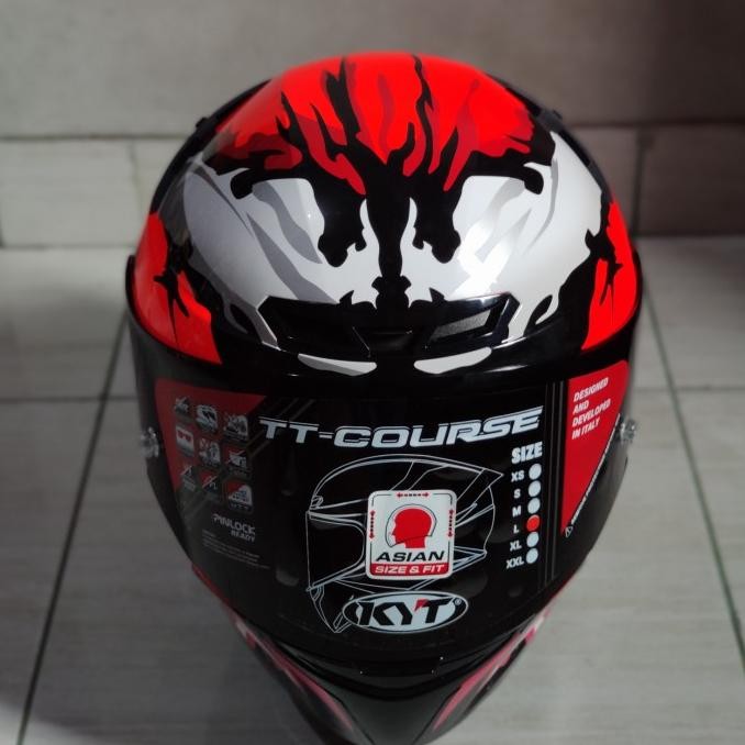helm kyt tt course venom Carnage edition Original PAS