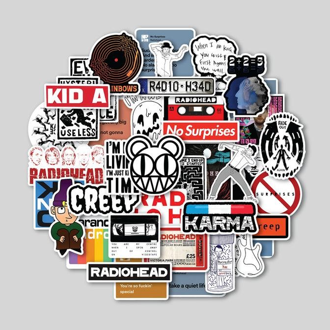 

Sale Sticker Pack Radiohead | Sticker Tumbler | Stiker Laptop Koper Helm