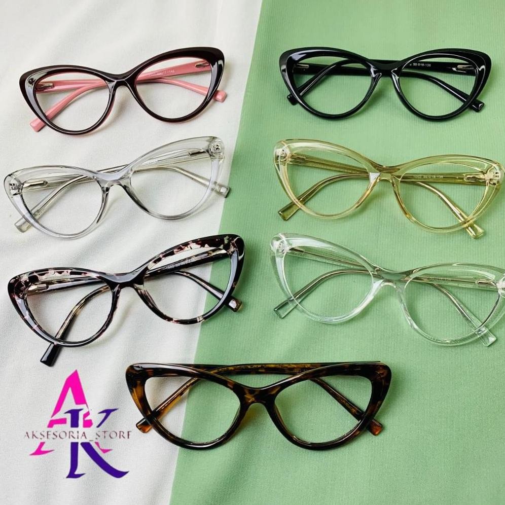 If56 FRAME KACAMATA WANITA CAT EYE FRAME 1002 GRATIS LENSA ANTI RADIASI | KACAMATA PHOTOCROMIC / ANT