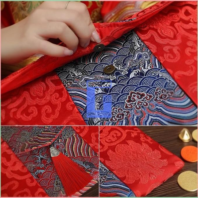 

Angpao Angpau Dompet Kain Wedding Sangjit Shuangxi Imlek Jumbo Besar SS99