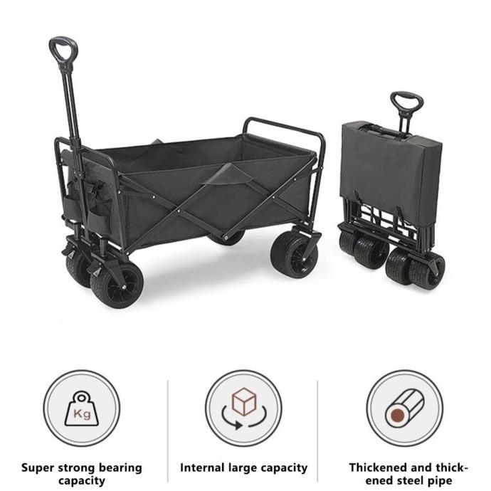 Troli Gerobak Dorong Boot Camp Trolley Oxford Portable Lipat Outdoor