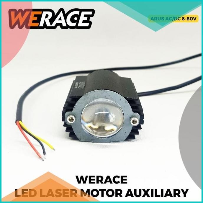 [WERACE] LAMPU TEMBAK LASER MOTOR AUXILIARY LED D2 KOTAK MINI 2 WARNA