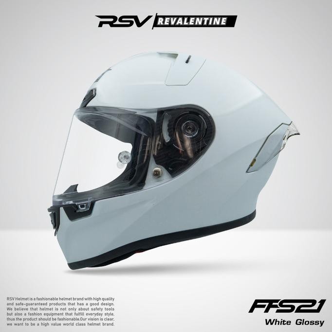 ASLI RSV FFS21 WHITE ORIGINAL | HELM MOTOR FULL FACE FFS-21 PUTIH ORI SNI