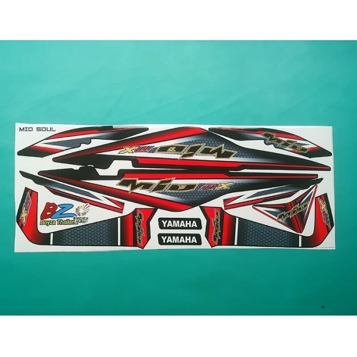Best Quality Stiker Striping Motor Mio Soul Variasi Merah