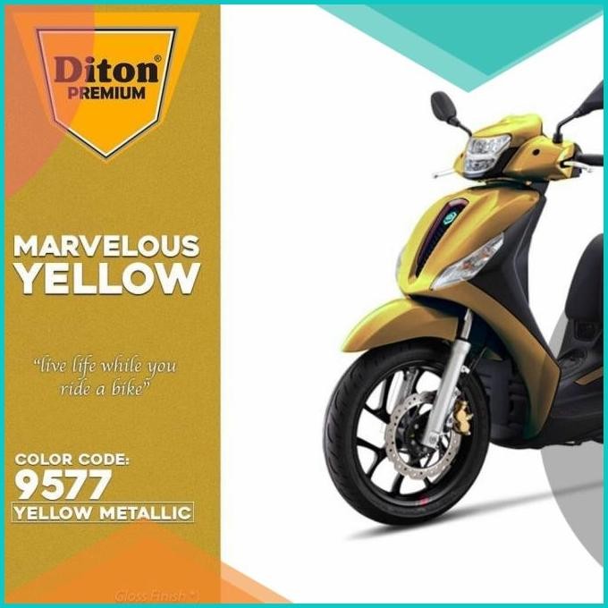 Cat Pilok Diton Premium 9577 YELLOW METALIK KUNING 400ml ANTI BENSIN 0