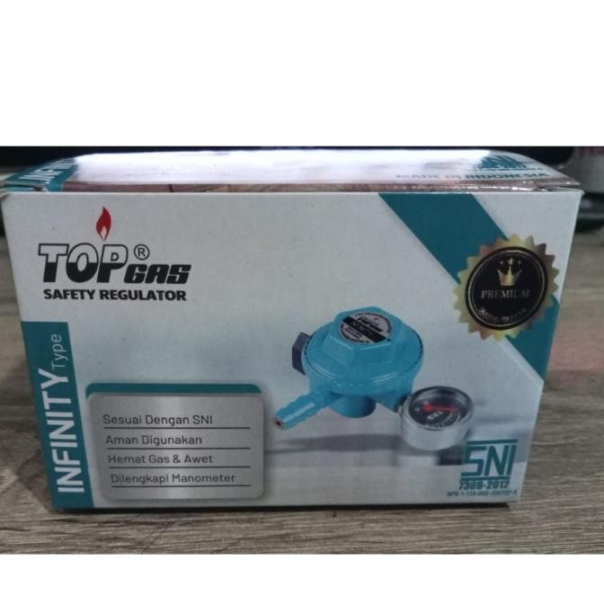 NEW Regulator Kompor Gas Top Gas Infinity + Meter / Regulator Gas LPG