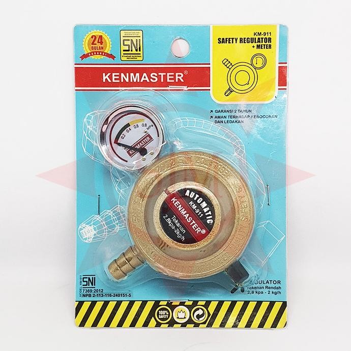 Regulator Gas KENMASTER KM-911 / KM 911 + Meter / Kepala Kompor / Regulator Kompor Gas LPG