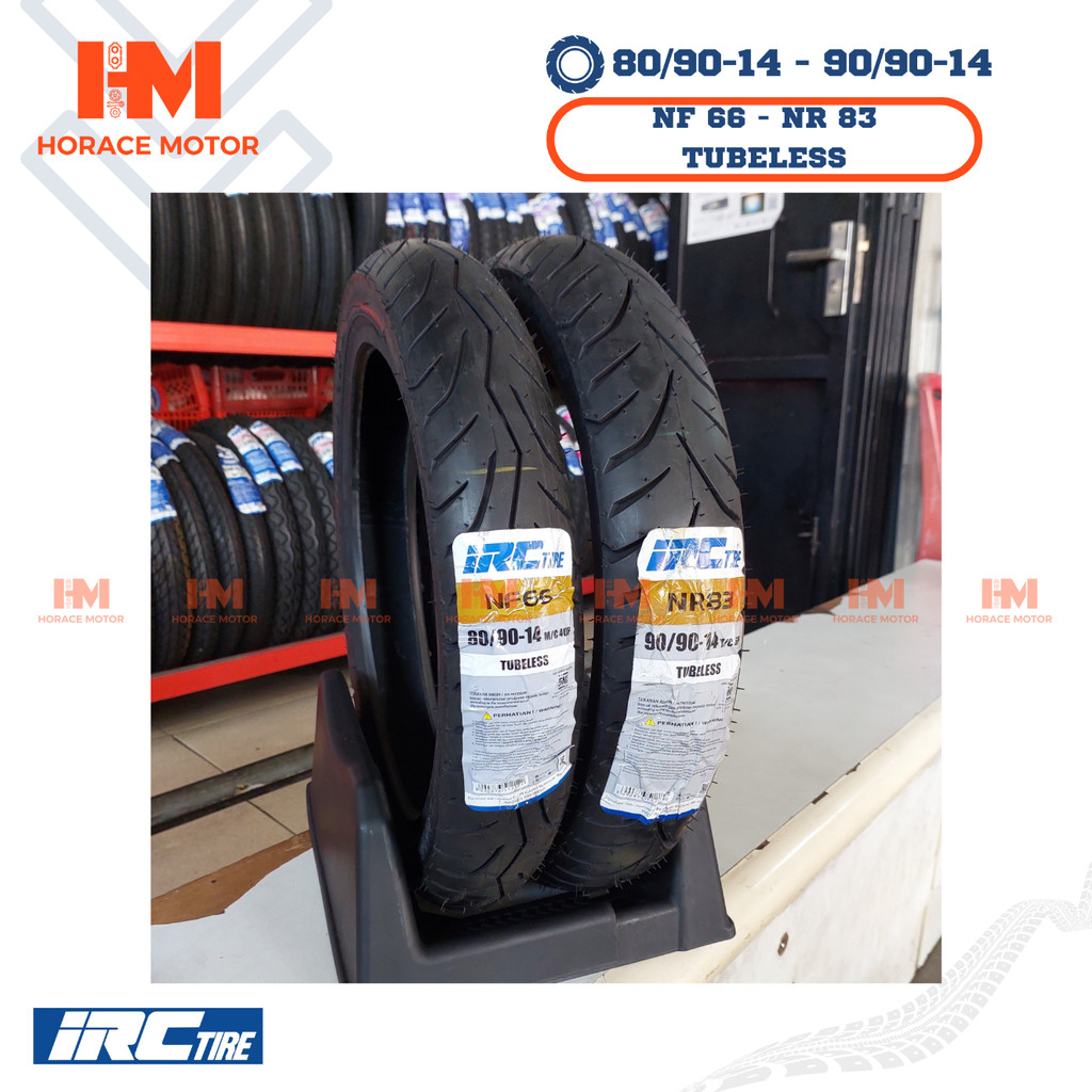 HRC Paket IRC NF 22 80/90-14 Dan NR 83 90/90-14 Ring 14 80/90 Dan 90/90 Tubeles Tubles