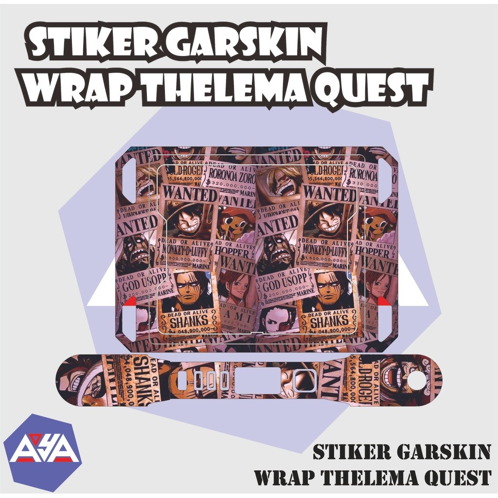 

Wrap* Thelema Quest 2 Wanted One Pie Request Wrap Wrap Skin Stiker Garksin CUSTOM Gratis (2pcs)