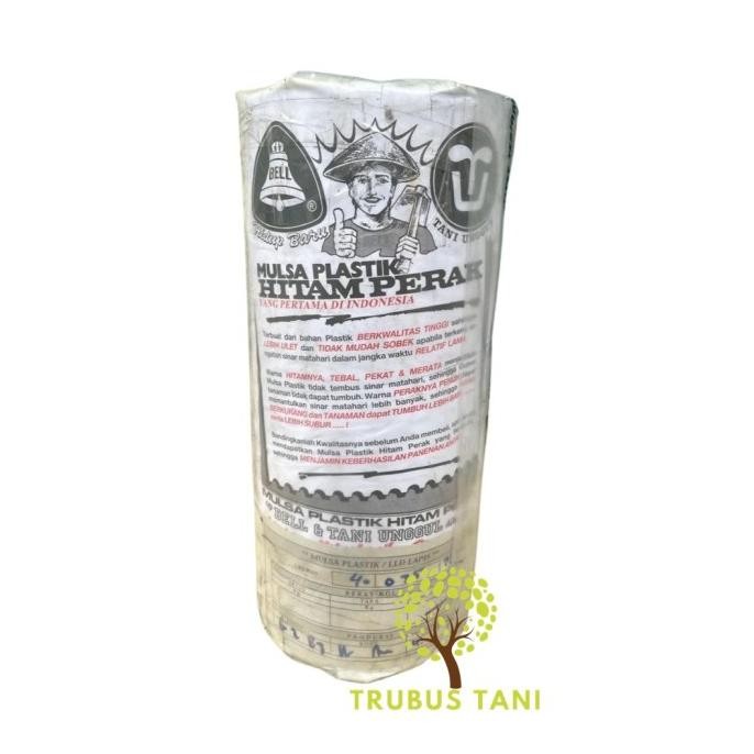 Mulsa BELL 1/2 Roll 9Kg - lebar 80cm - Plastik Mulsa Hitam Perak Mulsa