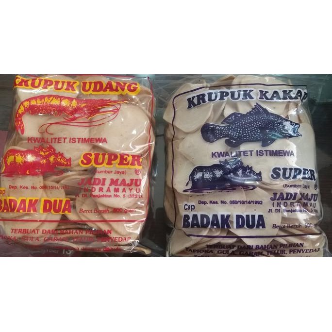 

PRODUK TERBATAS Krupuk Udang/Ikan cap Badak Dua Ukuran Sedang