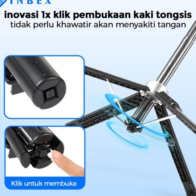 Inbe Ib130 Elfie Quad Tongi Tri 130Cm Multifungi Bluetooth Tripot Onten