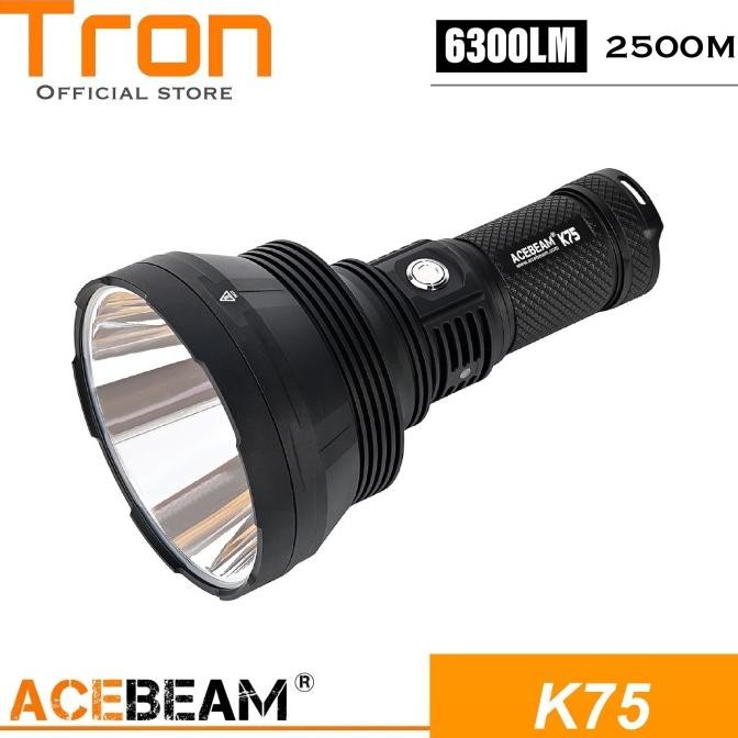 Senter Acebeam K75 Long Throw Light - 6300 Lumen, 2500 Meter throw