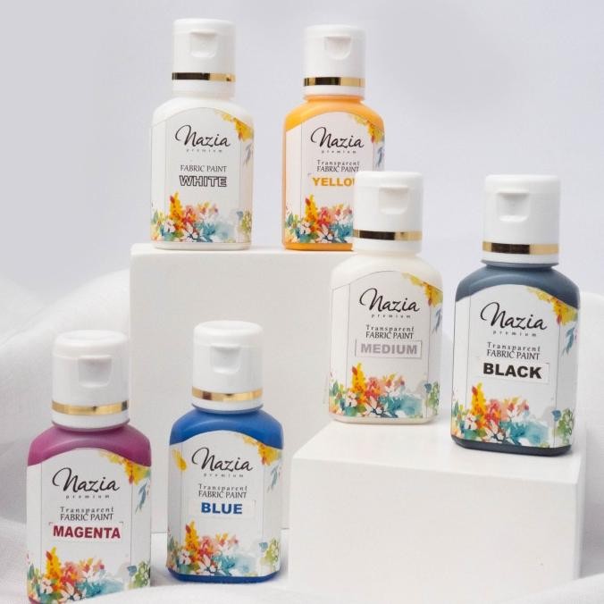 

Sale Set Primer Cat Kain Tekstil Premium Nazia Fabric Paint (Cat Textile)