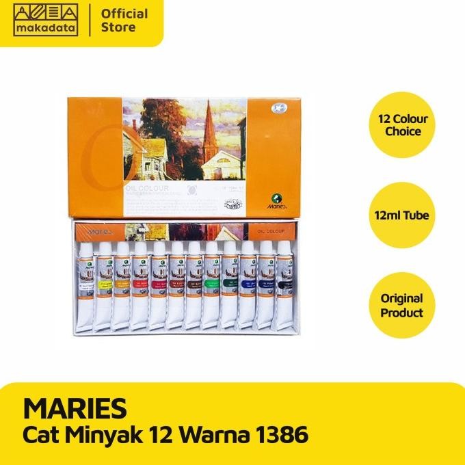 

Sale Cat Minyak Maries | Oil Colour 12 Warna 12 Ml Murah