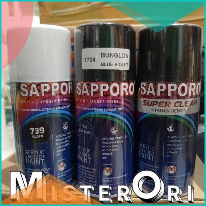 Paket Bunglon Blue Violet 7724 Sapporo cat semprot isi 3 kaleng @300ml