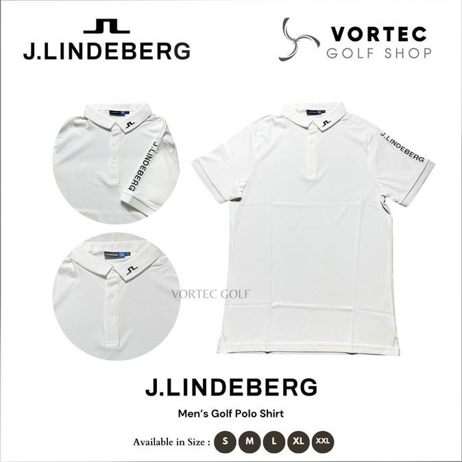 Produk Baru  J Linderberg Golf Polo Shirt Polyester Baju Golf Pria Olahraga