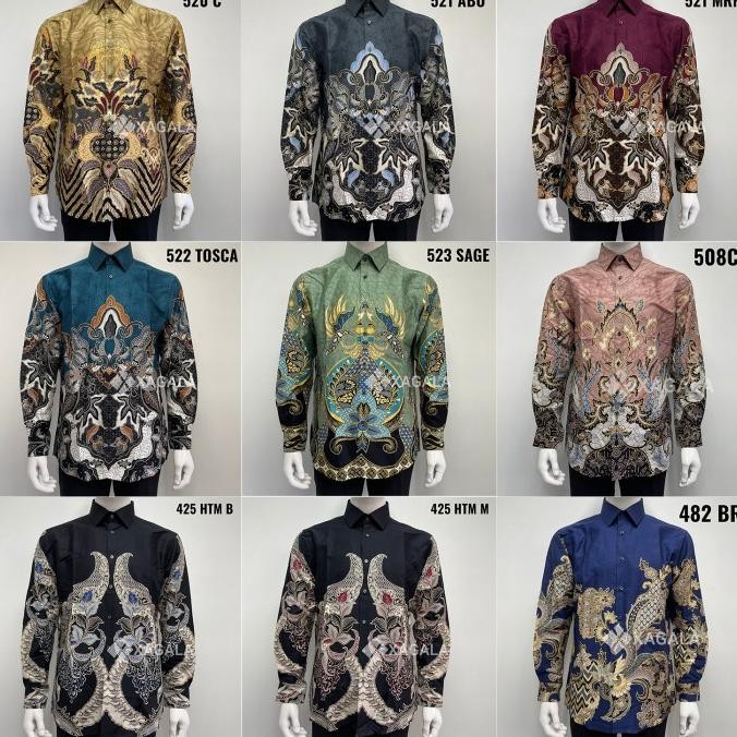 Hot 2025  KEMEJA BATIK PRINT ALISAN SLIMFIT LENGAN PANJANG KEMEJA PRIA