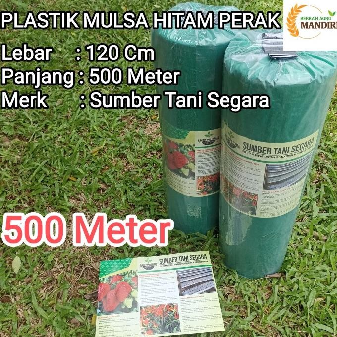 Terlaris Plastik Mulsa Hitam Perak 500 Meter Mtr
