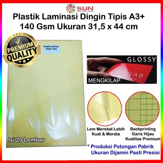 

Terlaris! Sun Plastik Laminasi Dingin Tipis A3+