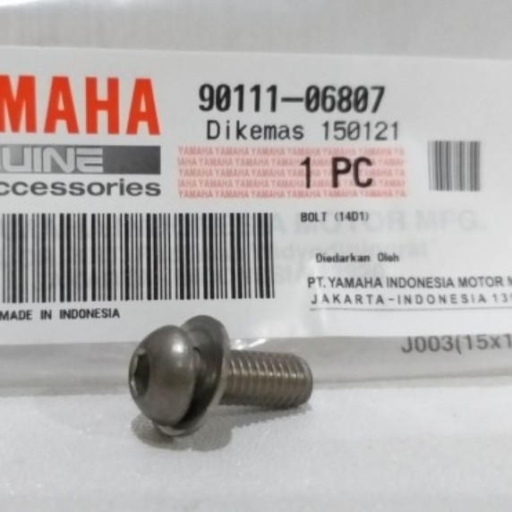 Baut Cover Knalpot Aerox Mio Soul Nmax Ori Asli Ygp 90111-06807