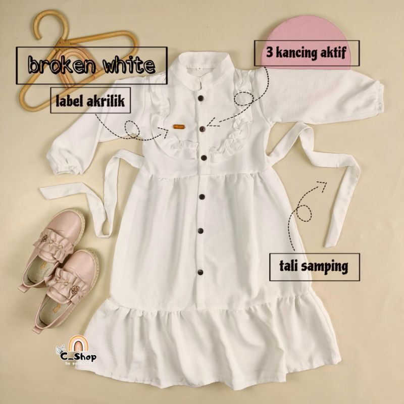 Baju Muslim Anak GAMIS PUTIH MANASIK 2-12 th ANAK PEREMPUAN 2 3 4 5 6 7 8 9 10 11 12 TAHUN