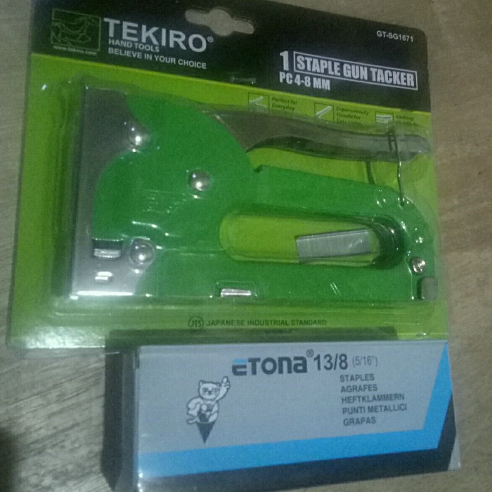 

staples tembak TEKIRO 4-8MM + ISI staples 8mm ETONA 13/8