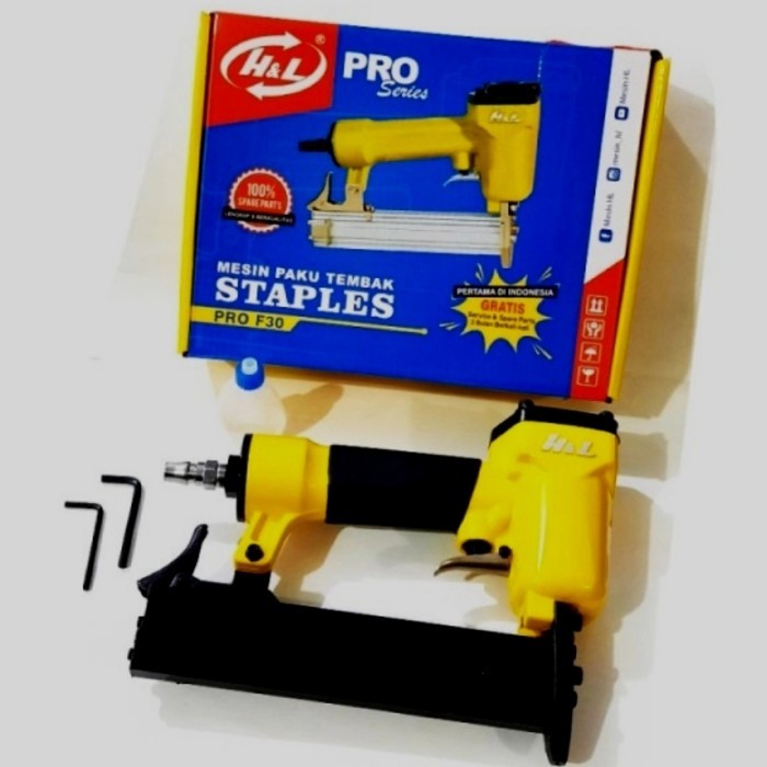 

H&L PRO air nailer staples gun mesin tembak paku angin F30