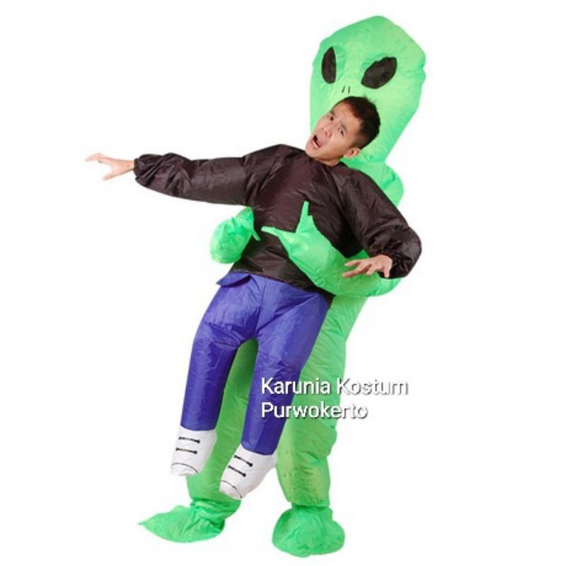 Pakaian Sexy KOSTUM ALIEN UFO ( DI GENDONG ALIEN ) COSPLAY BADUT LUCU KARAKTER ULTAH KOSTUM ANGIN
