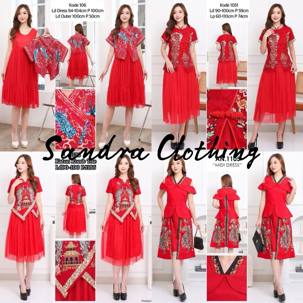 Chongsam Drees Congsam Kekinian Dreea Imle Terbaru 2025 Baju Dress Imlek Cheongsam Dress Wanita Chin